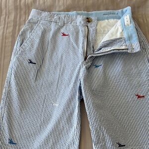 Vineyard Vines Light Blue and White Striped Shorts